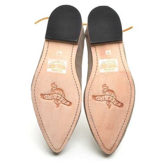 Freebird Enya Taupe Leather Ankle Tie Flats 7 M New - Picture 5 of 7